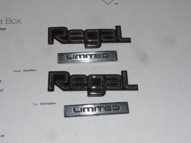 1981 - 1988 buick regal limited factory body emblems