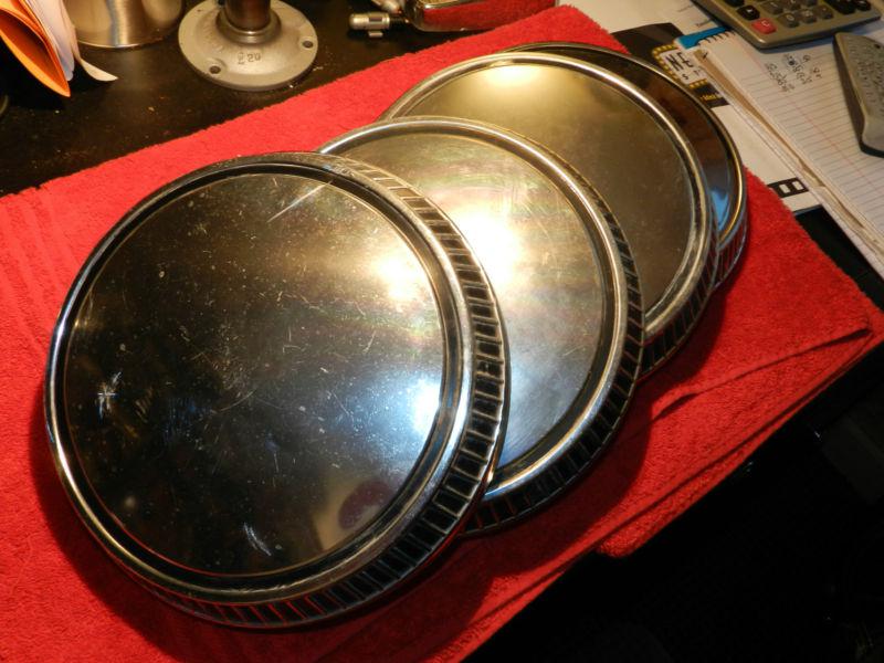 Oe plain dog dish hubcap set 72-73-74 ratrod/charger/roadrunner/aspen/volarie 