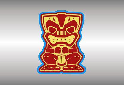 Islander tiki bob style decal / sticker sahara wrangler cj 4x4 cherokee patriot