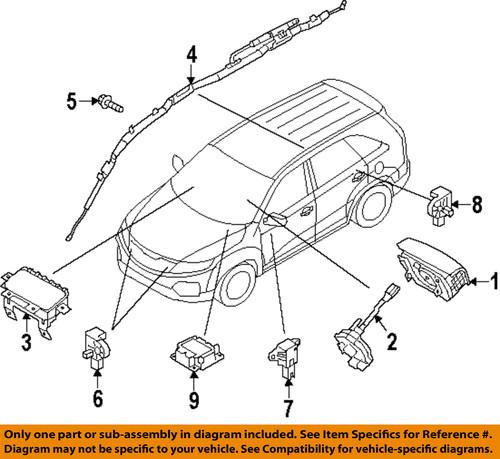 Kia oem 959101u150 air bag-diag unit w/sens