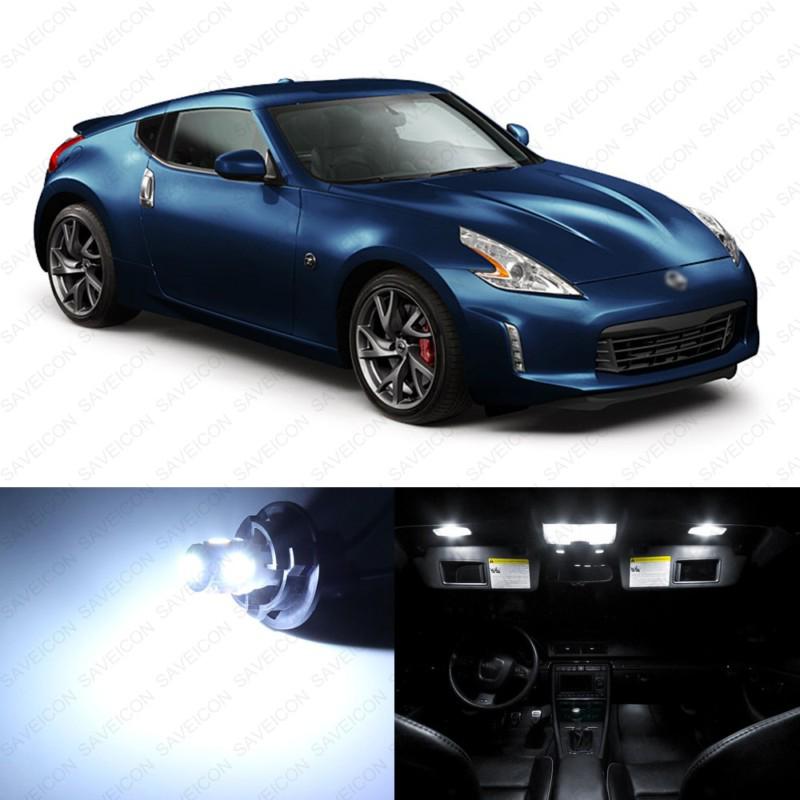 5 x xenon white led interior light package for 2009 - 2013 nissan 370z --