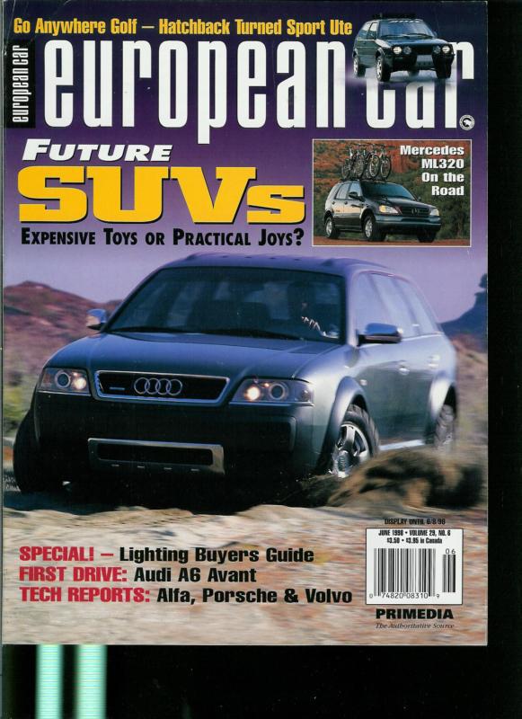 European car magazine old vintage june  1998