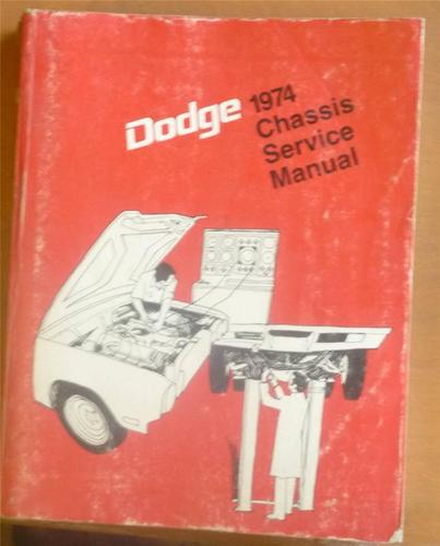 1974 dodge chassis service manaul - charger, challenger, dart, monaco