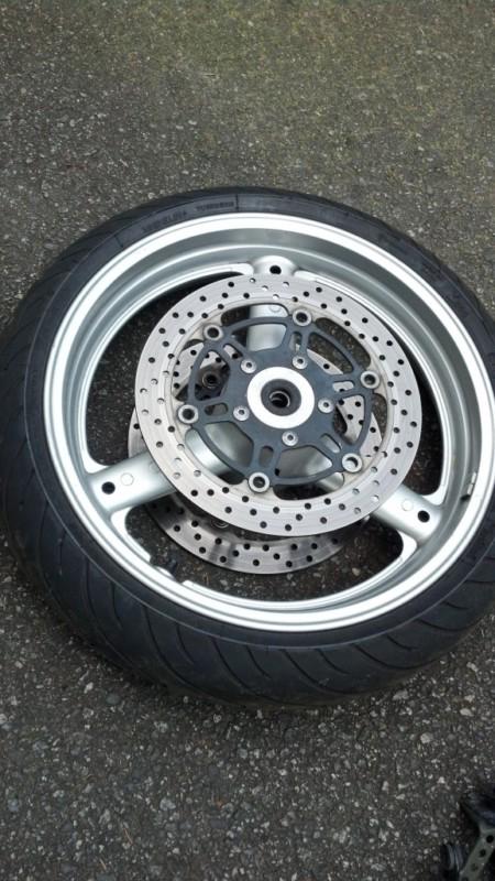 2003 suzuki sv650 front wheel, tire and rotors 