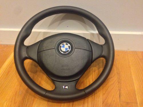 Bmw e36 z3 m roadster m coupe steering wheel + airbag + slipring ///m stitching