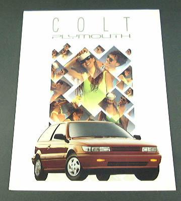 1991 91 plymouth colt brochure std gl 3dr hatchback