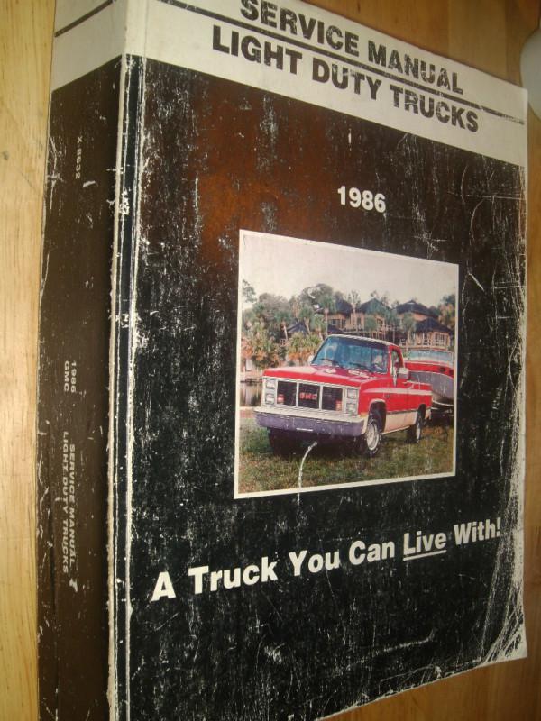 1986 gmc truck shop manual / shop book / pickups / jimmy / vans / suburban++