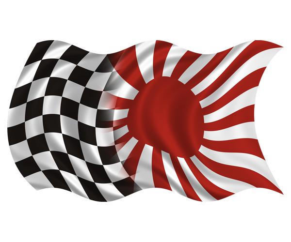 Rising sun racing flag decal 5"x3" japanese japan vinyl car sticker (lh) zu1