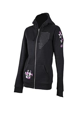 Divas snowgear argyle womens zip-up hoody black/pink