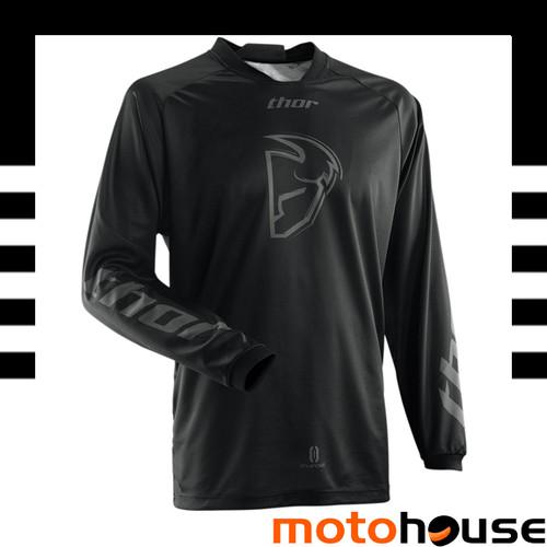 Thor mens phase cold weather jersey mx offroad dirt motocross black 