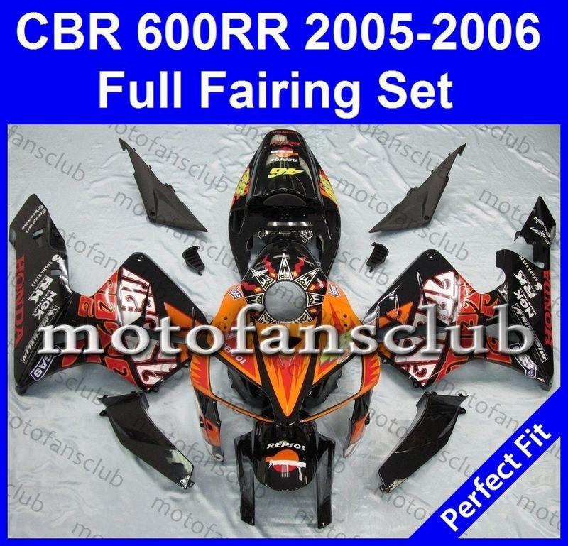 Fit honda cbr600rr 05 06 cbr 600 rr 2005 2006 fairing kit bodywork #62 b