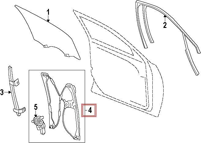 #20905688 window regulator front left - 2013 cadillac xts