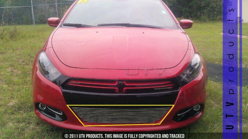 2013 dodge dart 1pc chrome bumper billet grille kit custom grille 13