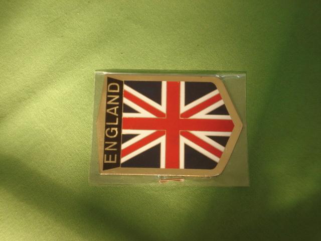 England flag metal plate 9 cm x 5 cm. decaoration cars and motorcycles