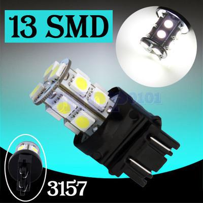 3156 3157 pure white 13 smd 5050 stop tail brake turn led car light bulb lamp