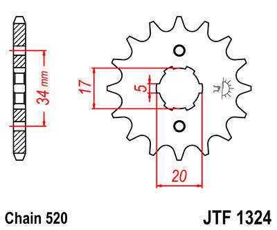 Jt sprocket front 11t steel fits honda trx200 / d type ii 1990-1997