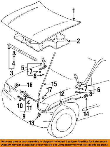 Toyota oem 5351035080 hood-lock assembly