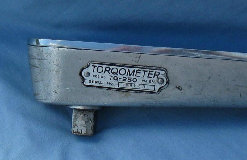 Snap-on tools torque wrench 1/2" drive 250 foot-pounds tq-250 torqometer vintage