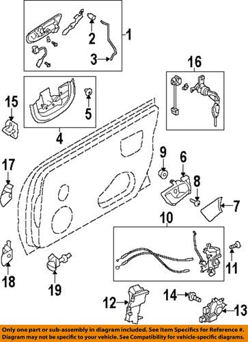 Subaru oem 61031ag17b door lock kit-lock assembly