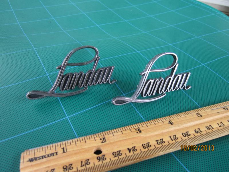 1970 s 1976 1977 buick regal "landau" roof pillar emblems....very nice set