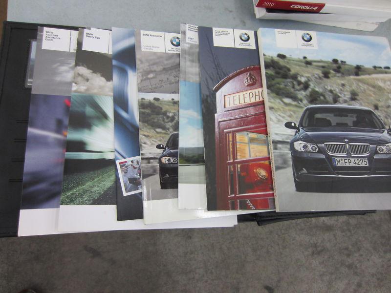 2007 bmw 3 series owners manuals , guides, atlas, radio-leather case