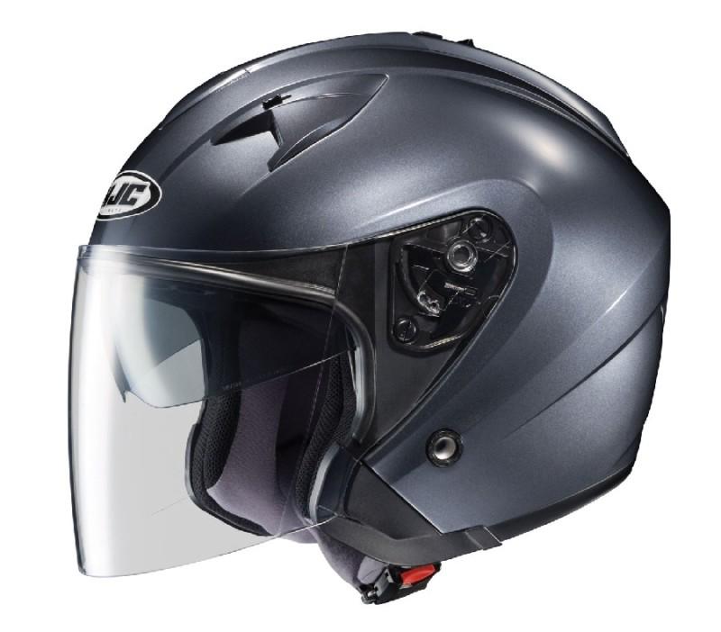 Hjc is-33 open face is33 anthracite 2xl motorcycle helmet new 2xl xxl