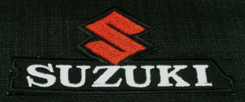 Suzuki embroidered patch iron on badge motorcycle logo moto biker racing race