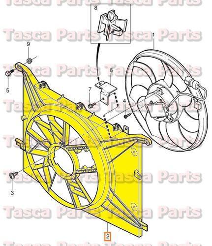 Brand new oem electric fan shroud 2001-2009 volvo s06 s80 v70 v70xc #8623734