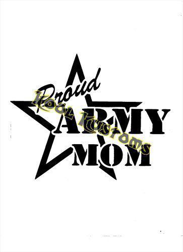 Vinyl decal sticker proud army mom...car truck window