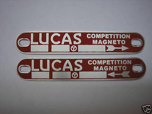 Lucas competition magneto tag