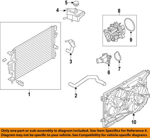 Ford oem dg9z-8c607-d radiator fan motor/assembly