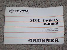 2006 toyota 4 runner factory truck owner's manual used