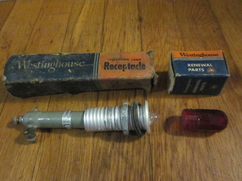 Rare nos westinghouse indicator lamp bulb lens nrmint in box avionics ham radio