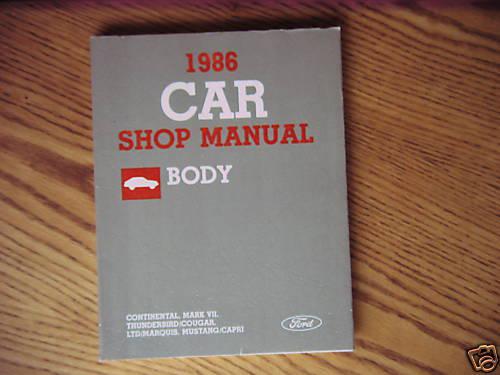 1986 ford car shop manual - body volume