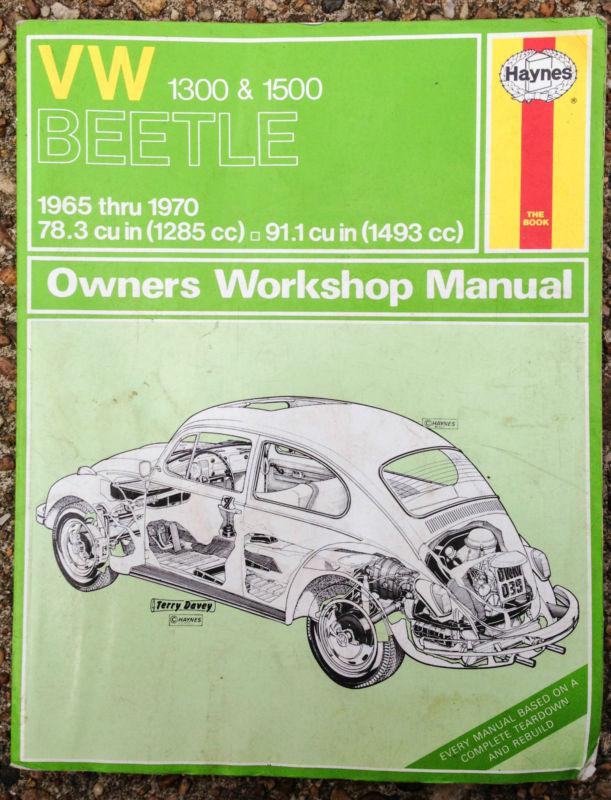 1965 1966 1967 1968 1969 1970 volkswagen beetle 1300 1500 vw repair manual