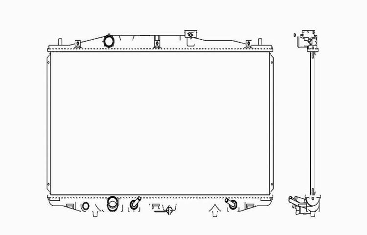 Replacement radiator 03-04 honda accord automatic / manual 2.4l l4 19010raaa01