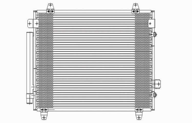 Replacement ac condenser pfc type 2003-2007 2004 2005 2006 cadillac cts 19129982