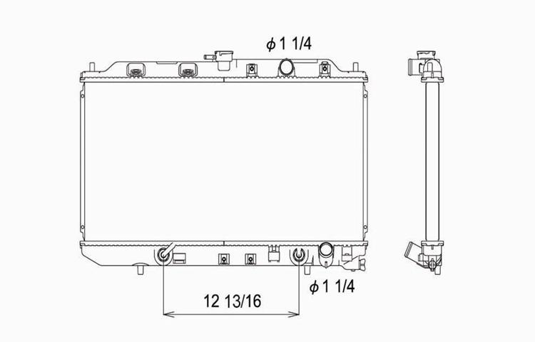 Replacement radiator 1990-1993 acura integra auto / man l4 1.7l 1.8l 19010pr4a55