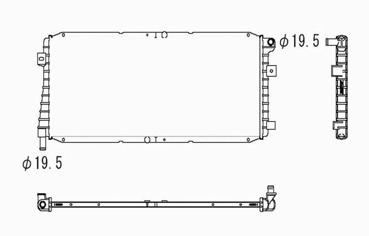 Replacement radiator 05-07 ford escape mercury mariner auto 2.3l l4 6l8zb005ba