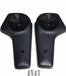 New mopar black bucket seat hinge covers 1971-up a-body 1973-74 e-body