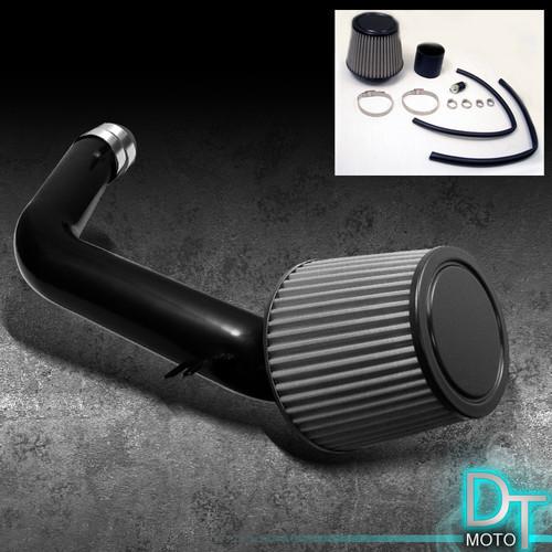 Stainless washable cone filter + cold air intake 03-07 accord v6 black aluminum