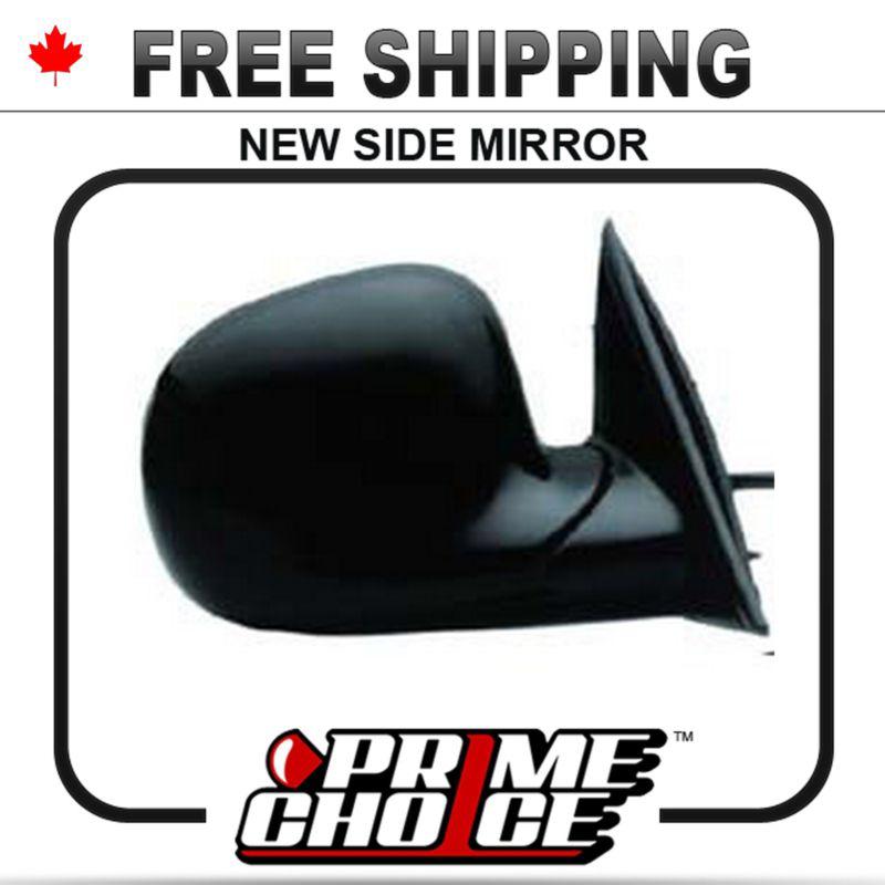 New electric power gloss black passenger side view mirror right door exterior rh