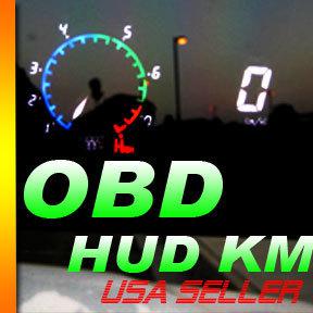 Add heads up display hud km  rpm speed water temp gauge