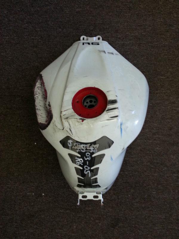 Used factory oem white gas tank yamaha yzf-r6 2003-2005