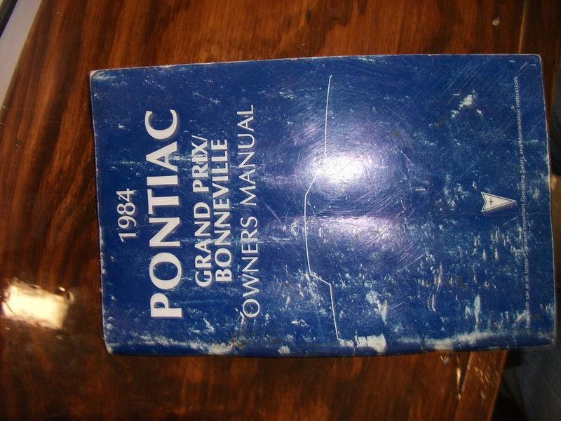 1984 pontiac grand prix bonneville owners manual