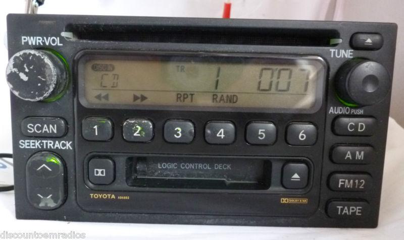 99-02 toyota 4 runner sienna camry radio cd cassette 86120-08111 ad6803 oem *