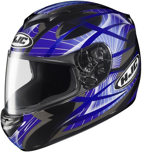 New hjc cs-r2 storm full-face adult helmet, mc-2/blue/gray/white, small/sm