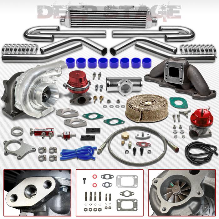 T04e t3t4 11pc turbo kit+intercooler+manifold+wastegate 89-98 240sx s13 s14 ka24