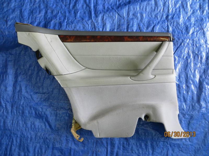 02 mercedes cl500 rear left driver gray interior trim panel wood leather oem 