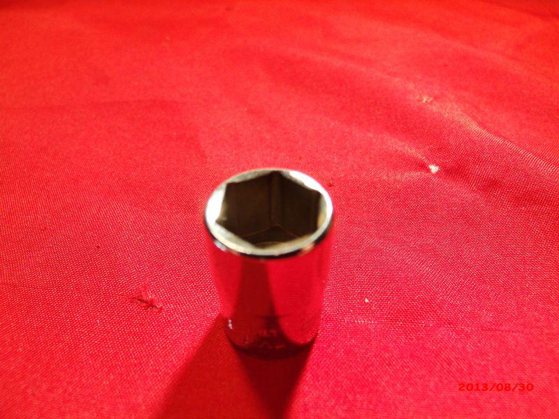 New snap on tools 1/4 drive 7/16 6pt shallow socket. tm14   new 